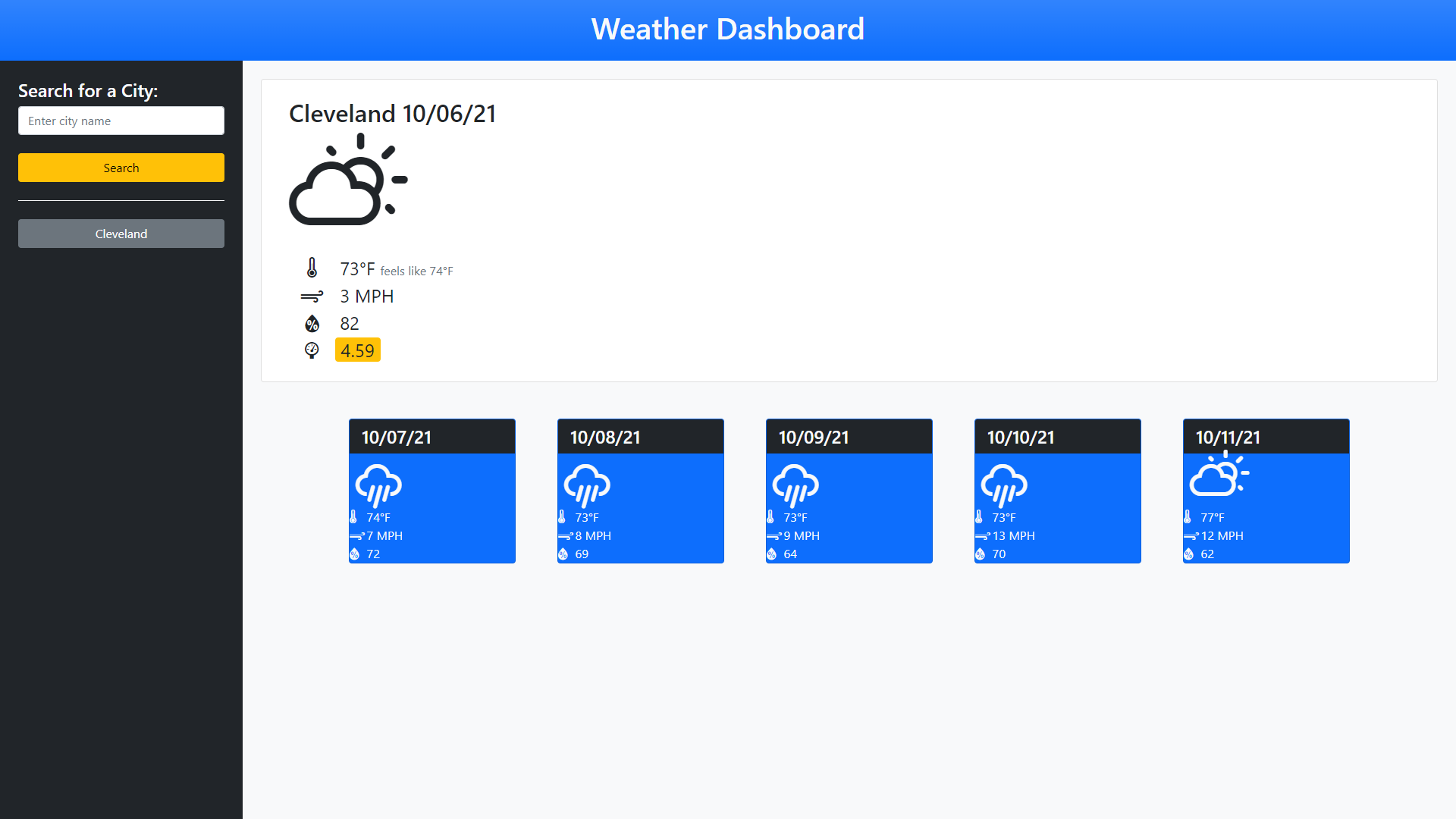 Weather Dashboard